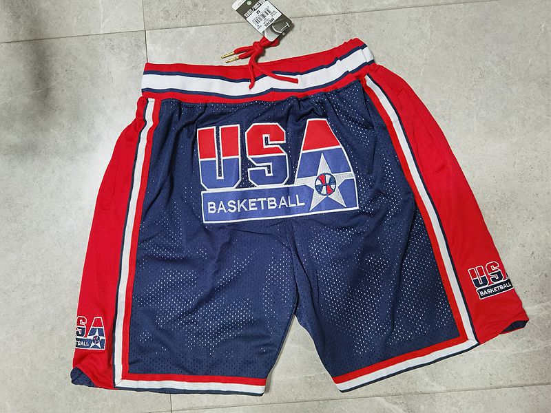 2025 Men NBA USA Shorts Blue style 2->more jerseys->NBA Jersey